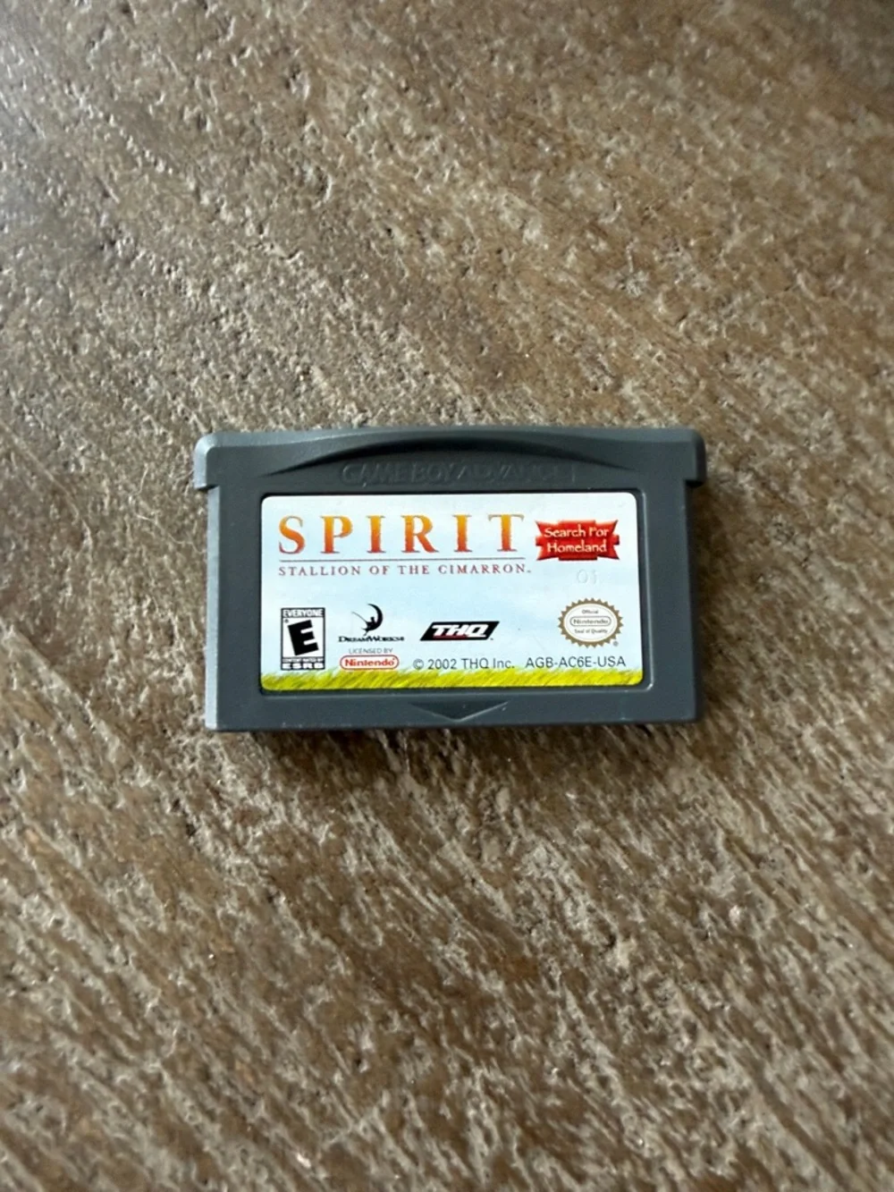 Nintendo Game Boy Advance Spirit Stallion of the Cimarron GBA Cart Tested DS